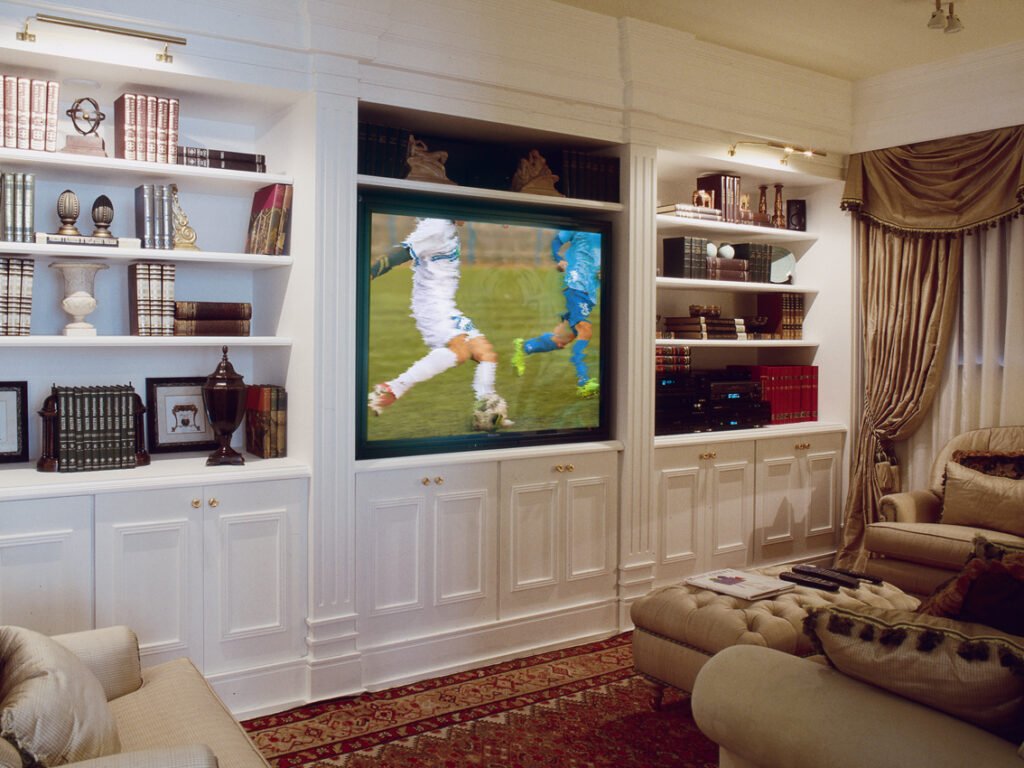 Home Theater executado pela Marcenaria Ensaios e Modelos