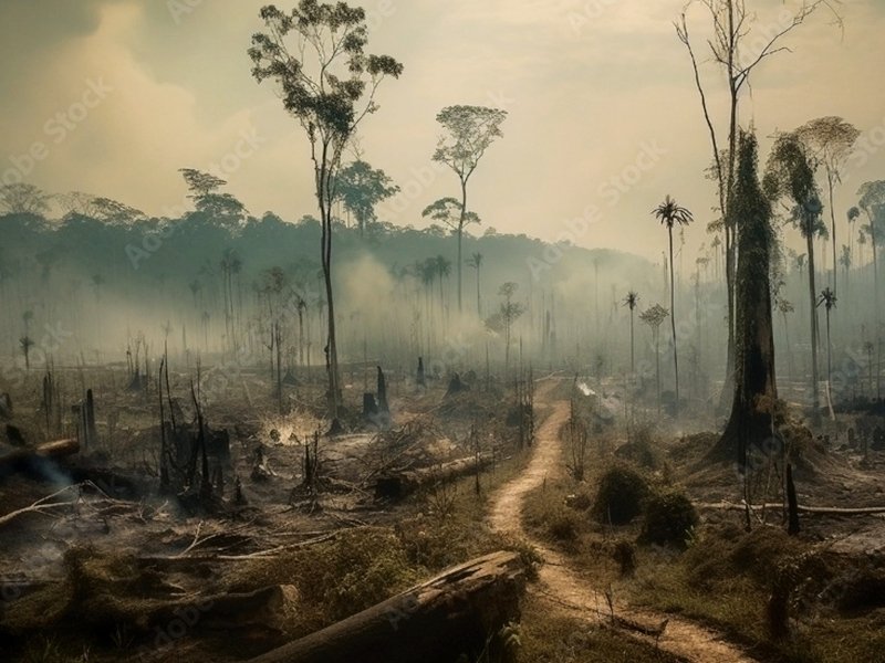 Devastação da floresta amazônica – Foto Adobe Stock